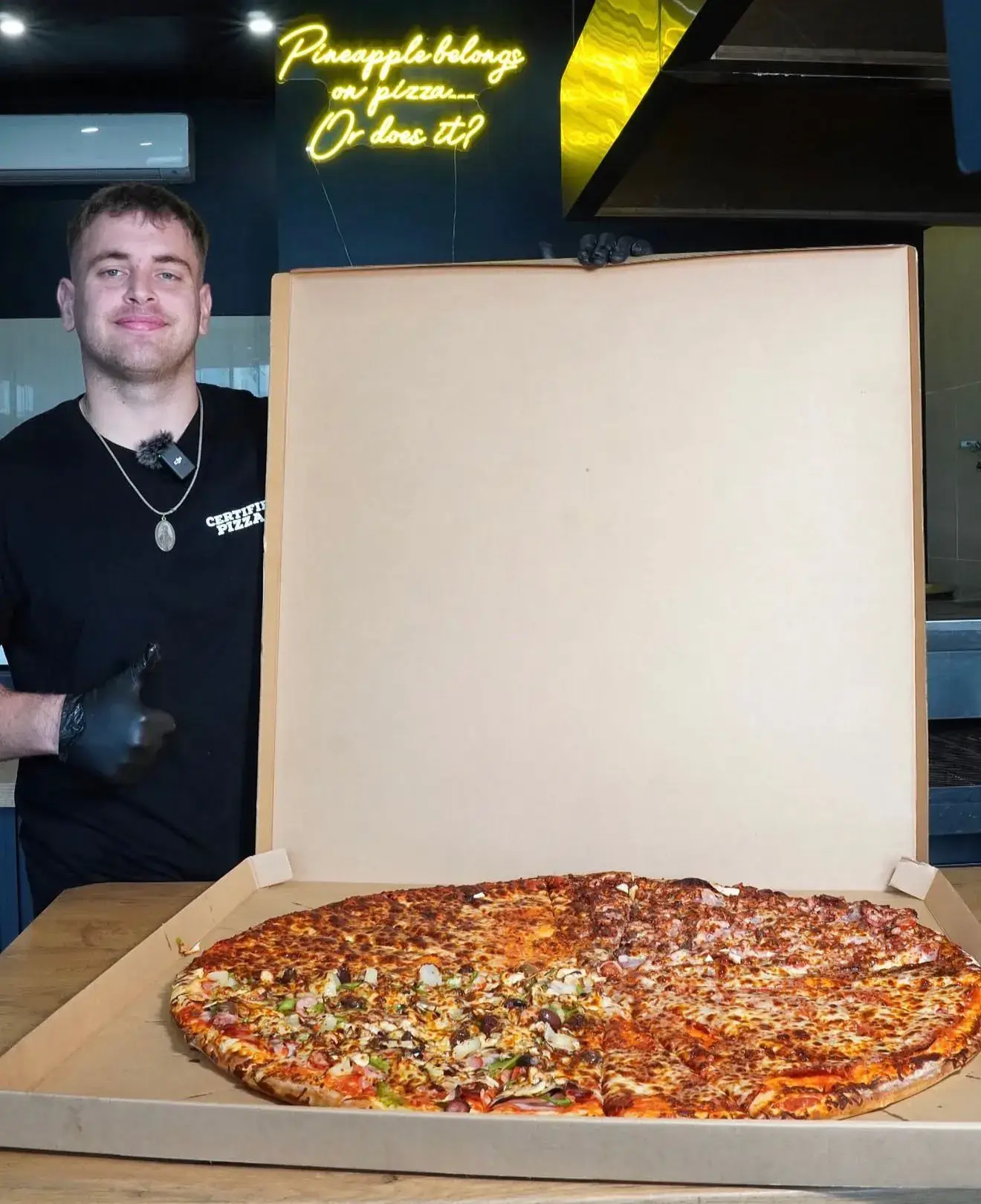 The famous 30-inch pizza