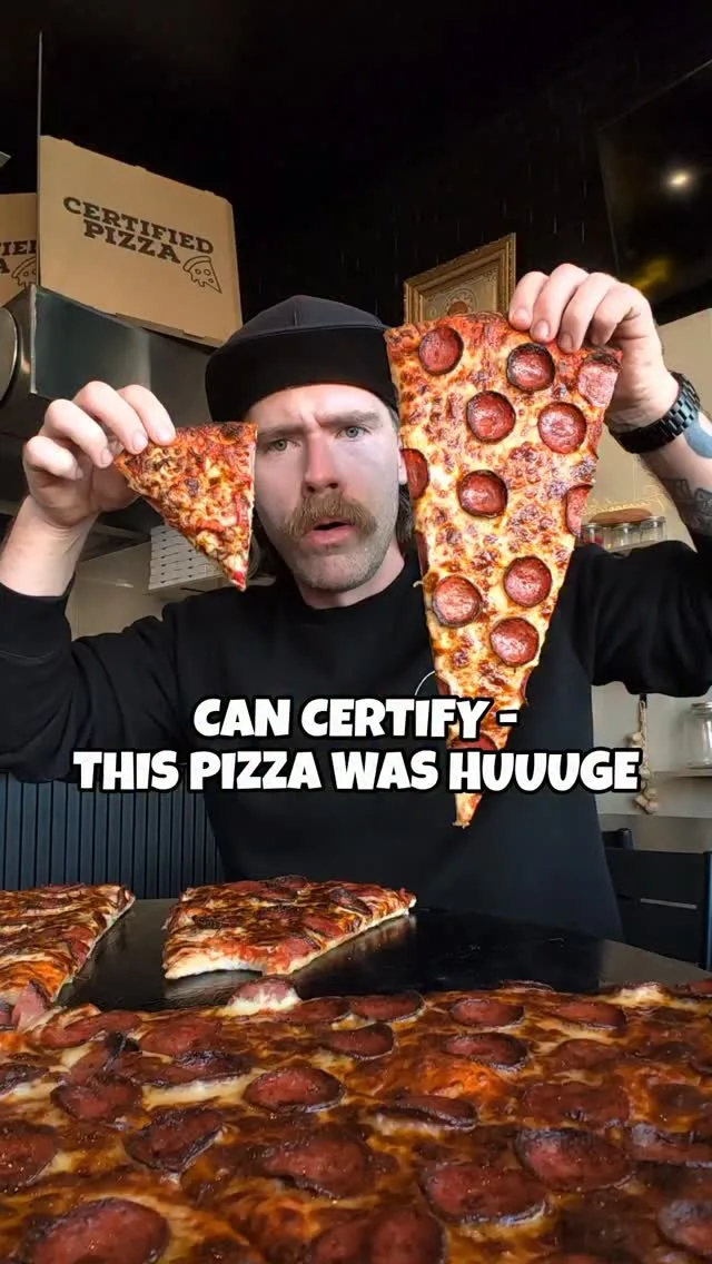Instagram post: Is this Sydney's BIGGEST pizza? 