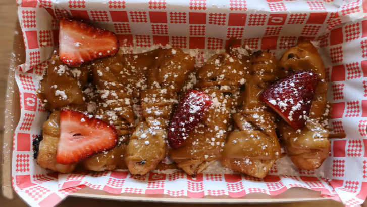 Biscoff twists menu item at Certified Pizza
