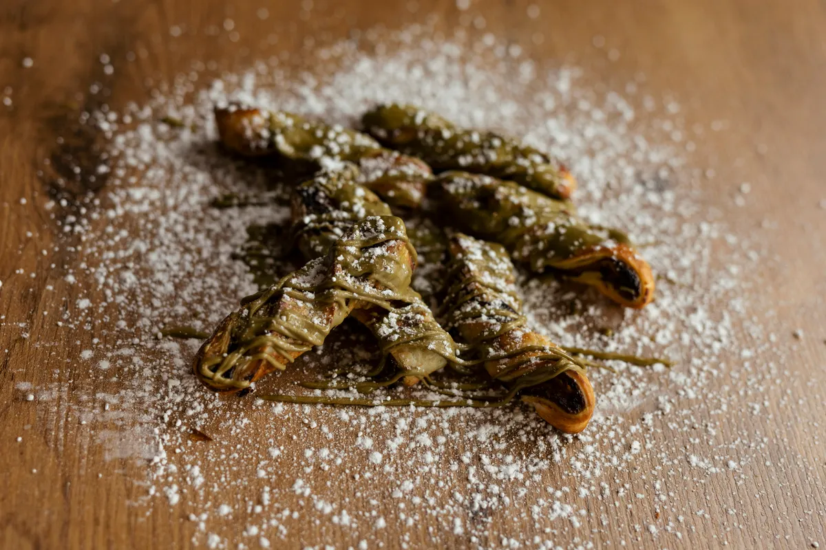 Pistachio twists at Certified Pizza
